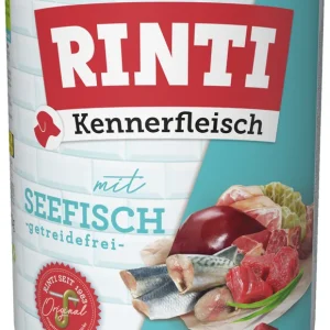 Markenware Sparpaket 6 x 800 g Rinti Kennerfleisch mit Seefisch Hunde Nassfutter
